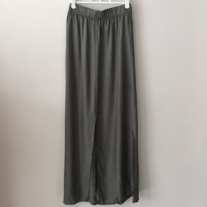 Forest green maxi shirt